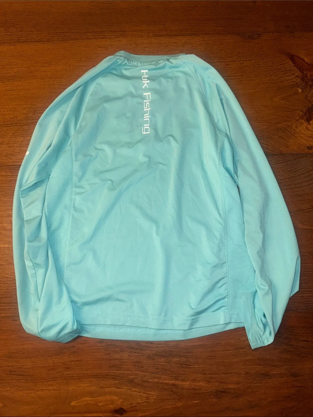 Huk boys Light Aqua Long Sleeve Rash Guard - Picture 4 of 7